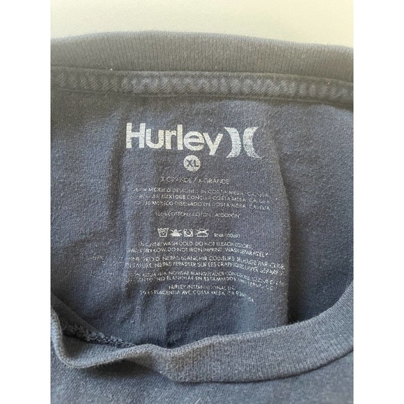 Hurley Surf Co Since 1999 Navy Blue T-Shirt Logo Graphic Red White Blue XL - Picture 3 of 7